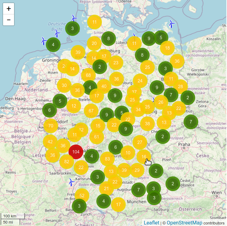Windpark Karte DE